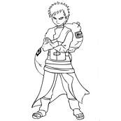 coloriage naruto gaara du desert